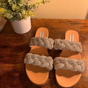Steve Madden Dolay Braided Rhinestone Sandal